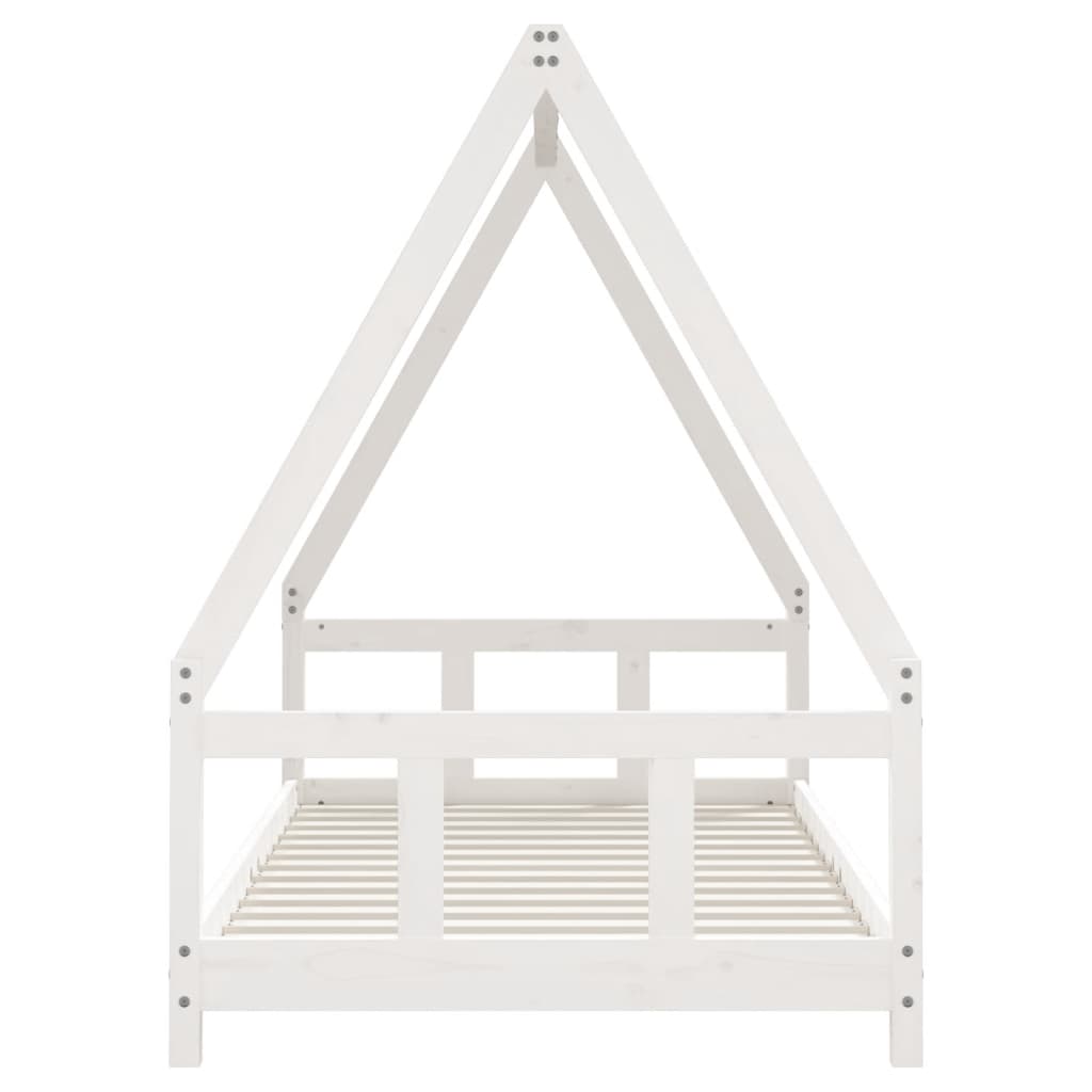 Kids Bed Frame White 90x190 cm Solid Wood Pine