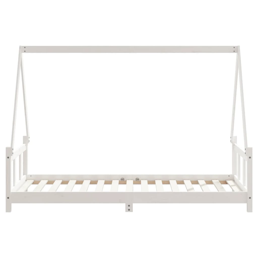 Kids Bed Frame White 90x190 cm Solid Wood Pine