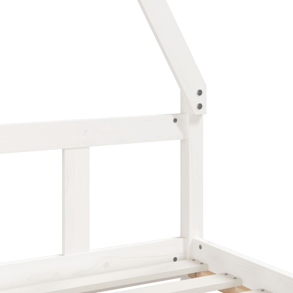 Kids Bed Frame White 90x190 cm Solid Wood Pine