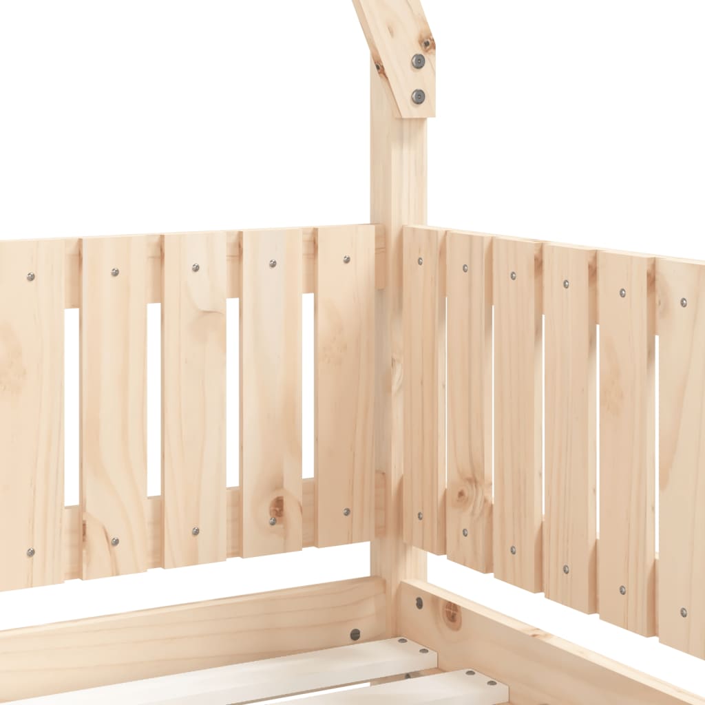 Kids Bed Frame 70x140 cm Solid Wood Pine