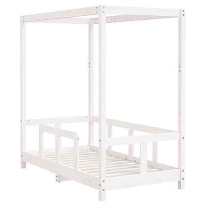 Kids Bed Frame White 70x140 cm Solid Wood Pine