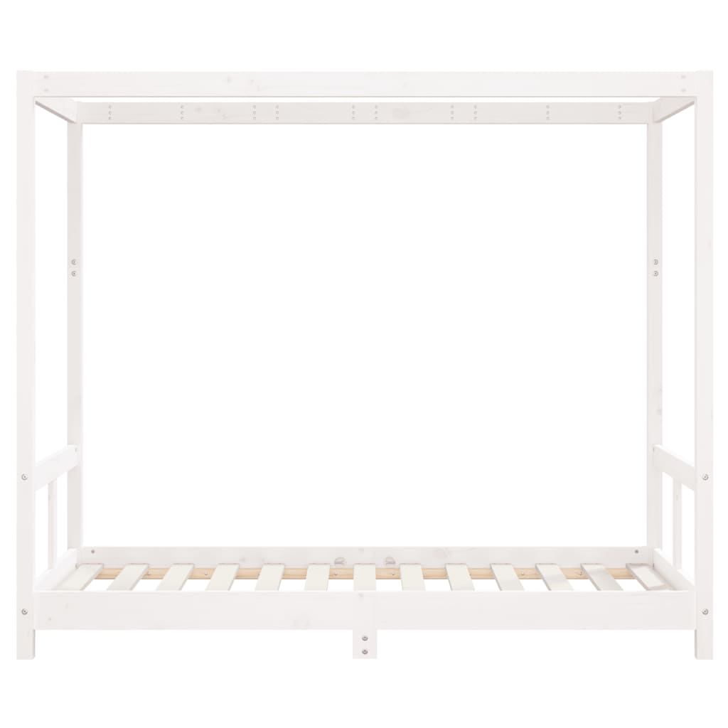 Kids Bed Frame White 80x160 cm Solid Wood Pine