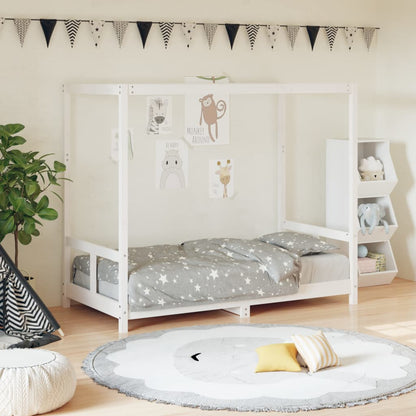 Kids Bed Frame White 80x160 cm Solid Wood Pine