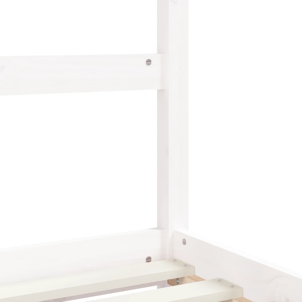 Kids Bed Frame with Drawers White 80x200 cm Solid Wood Pine