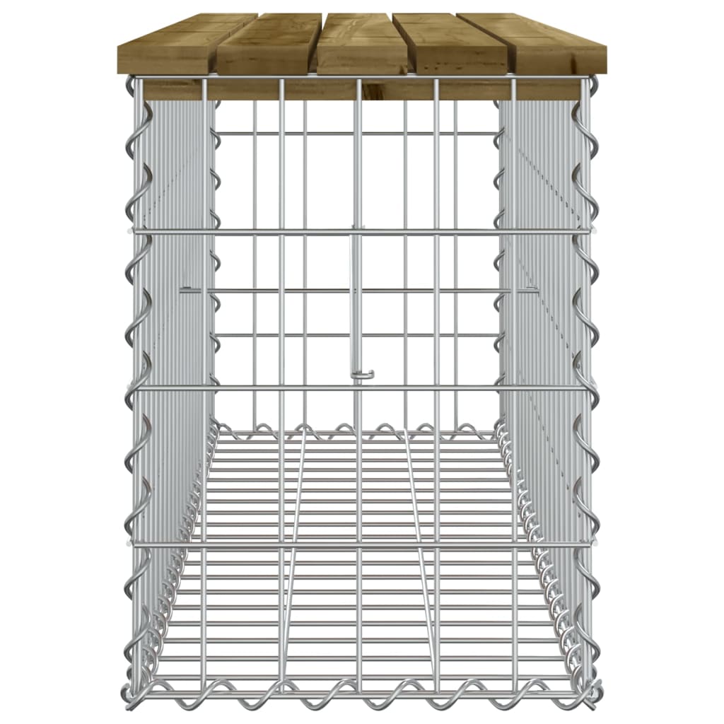 Garden Bench Gabion Design 103x31.5x42 cm Impregnated Wood Pine