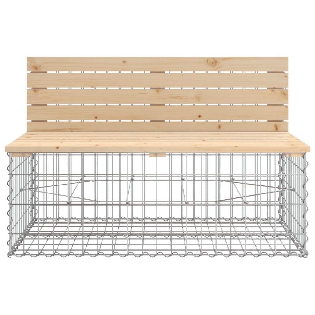 Garden Bench Gabion Design 103x70x65 cm Solid Wood Pine