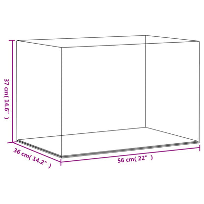 Display Box Transparent 56x36x37 cm Acrylic