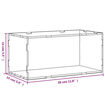 Display Box Transparent 30x15x14 cm Acrylic