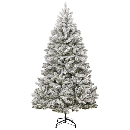 Artificial Hinged Christmas Tree with Flocked Snow 240 cm