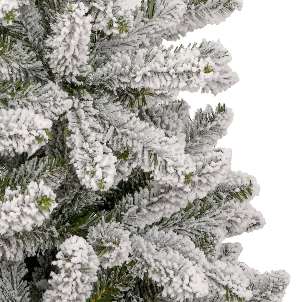 Artificial Hinged Christmas Tree with Flocked Snow 240 cm