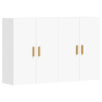 Wall Mounted Cabinets 2 pcs White Engineered Wood