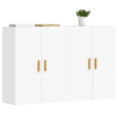 Wall Mounted Cabinets 2 pcs White Engineered Wood