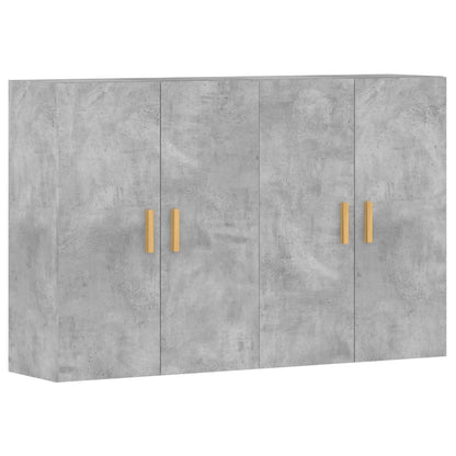 Wall Mounted Cabinets 2 pcs Concrete Grey Engineered Wood