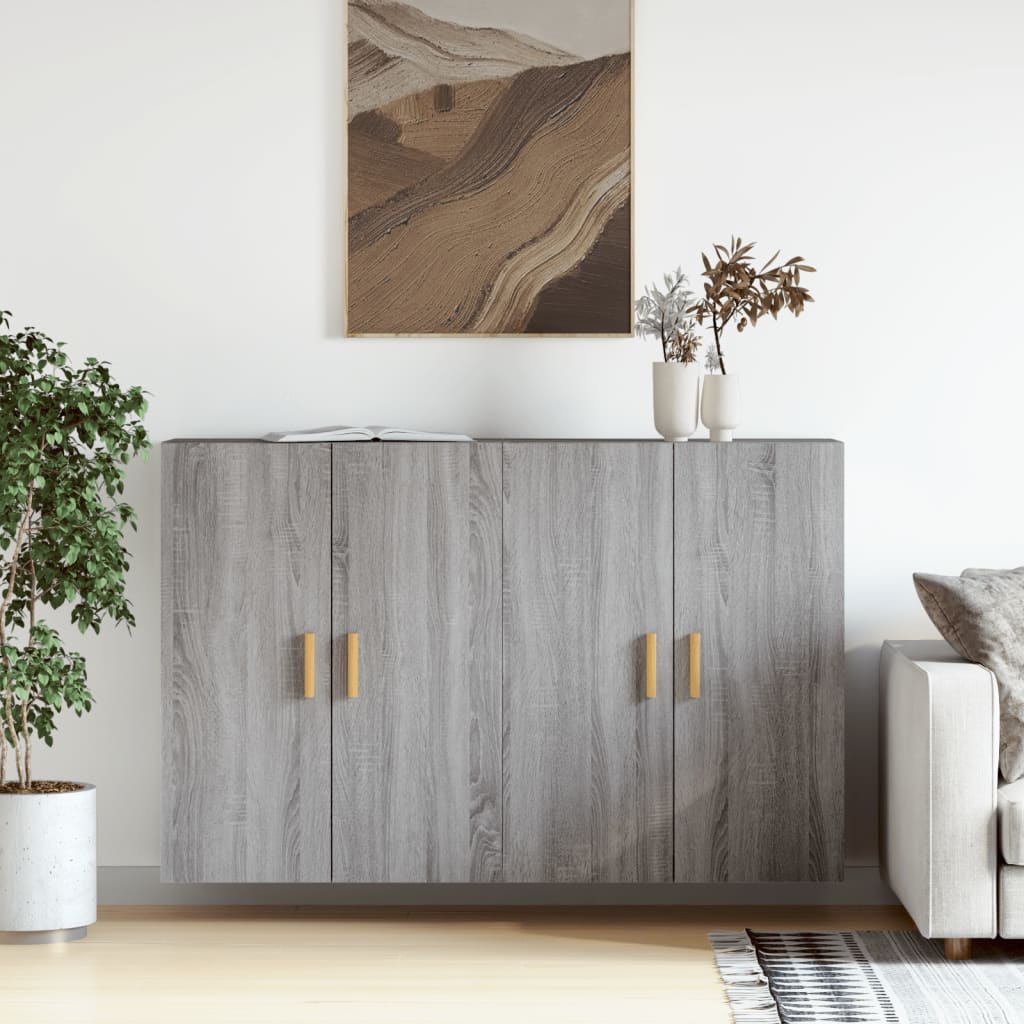 Wall Mounted Cabinets 2 pcs Grey Sonoma Engineered Wood