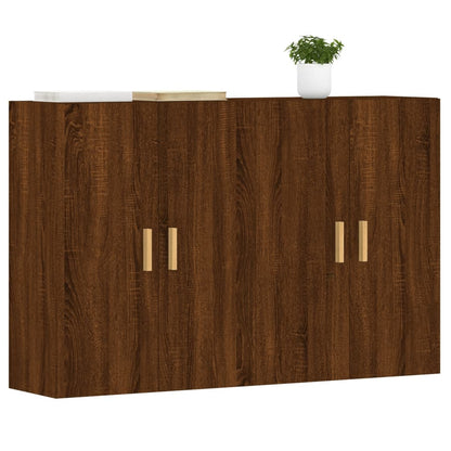 Wall Mounted Cabinets 2 pcs Brown Oak Engineered Wood