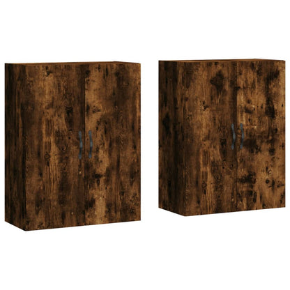 Wall Mounted Cabinets 2 pcs Smoked Oak Engineered Wood