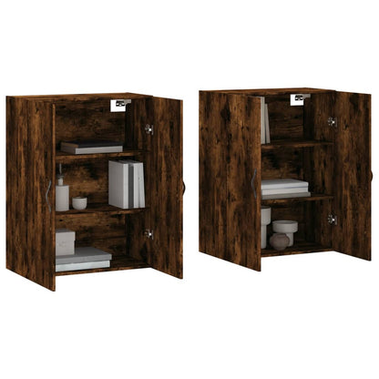 Wall Mounted Cabinets 2 pcs Smoked Oak Engineered Wood