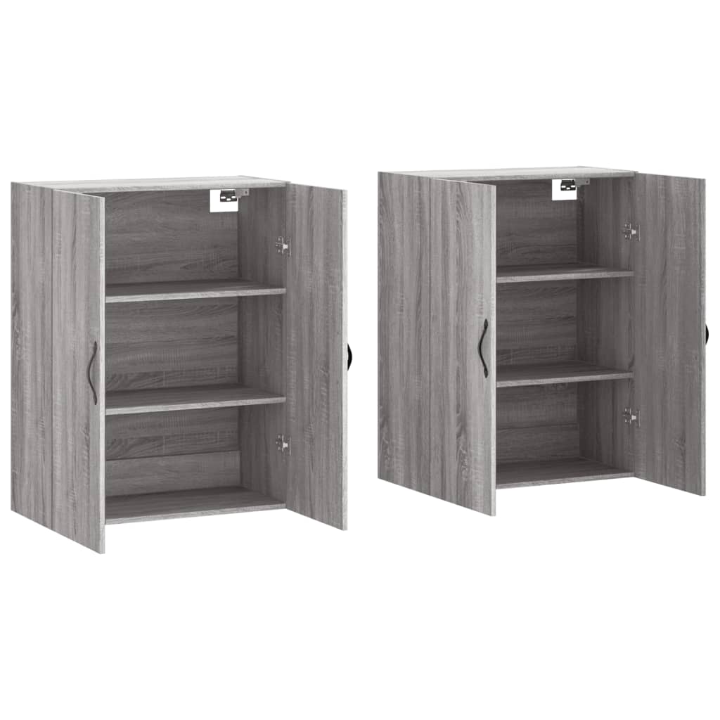 Wall Mounted Cabinets 2 pcs Grey Sonoma Engineered Wood