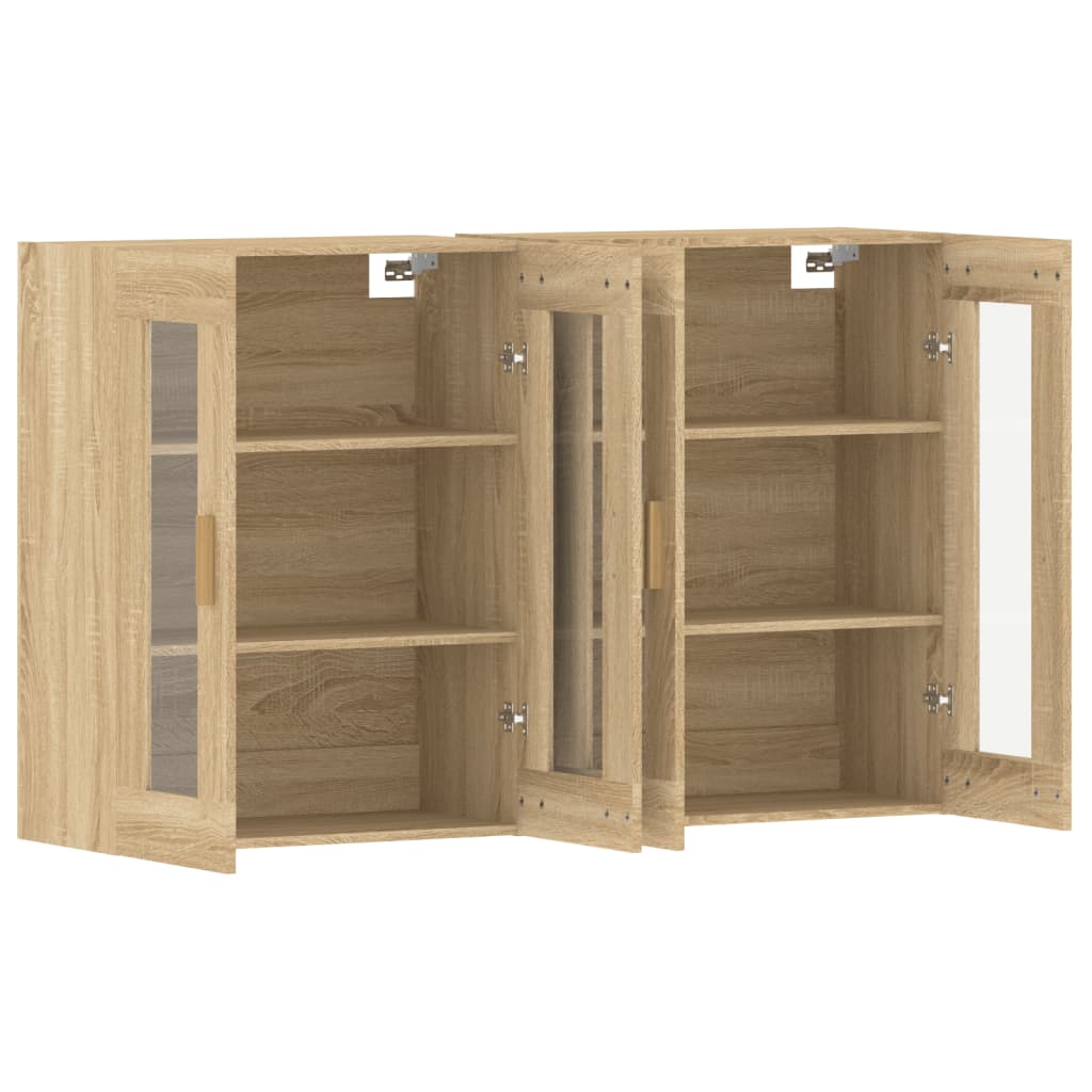 Wall Mounted Cabinets 2 pcs Sonoma Oak Engineered Wood