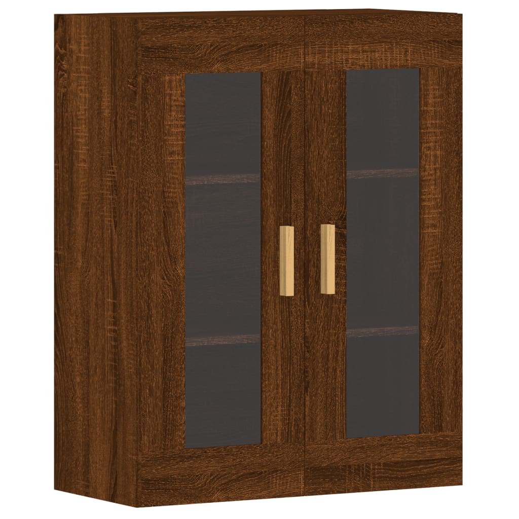 Wall Mounted Cabinets 2 pcs Brown Oak Engineered Wood