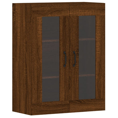 Wall Mounted Cabinets 2 pcs Brown Oak Engineered Wood