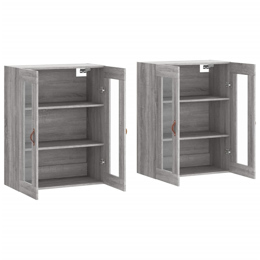 Wall Mounted Cabinets 2 pcs Grey Sonoma Engineered Wood