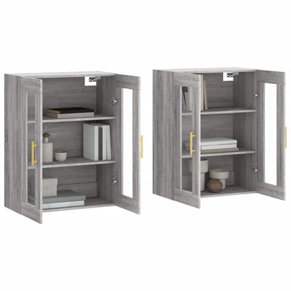 Wall Mounted Cabinets 2 pcs Grey Sonoma Engineered Wood