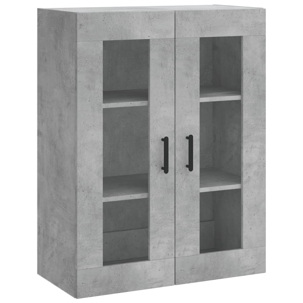 Wall Mounted Cabinets 2 pcs Concrete Grey Engineered Wood