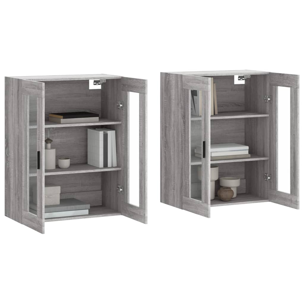 Wall Mounted Cabinets 2 pcs Grey Sonoma Engineered Wood