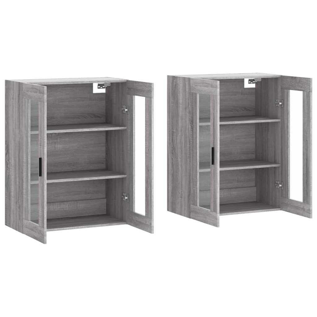 Wall Mounted Cabinets 2 pcs Grey Sonoma Engineered Wood