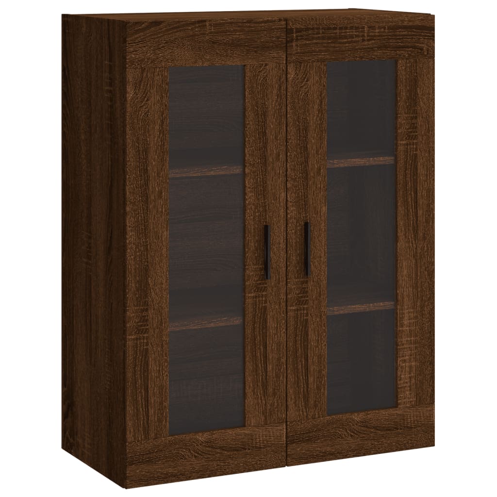 Wall Mounted Cabinets 2 pcs Brown Oak Engineered Wood