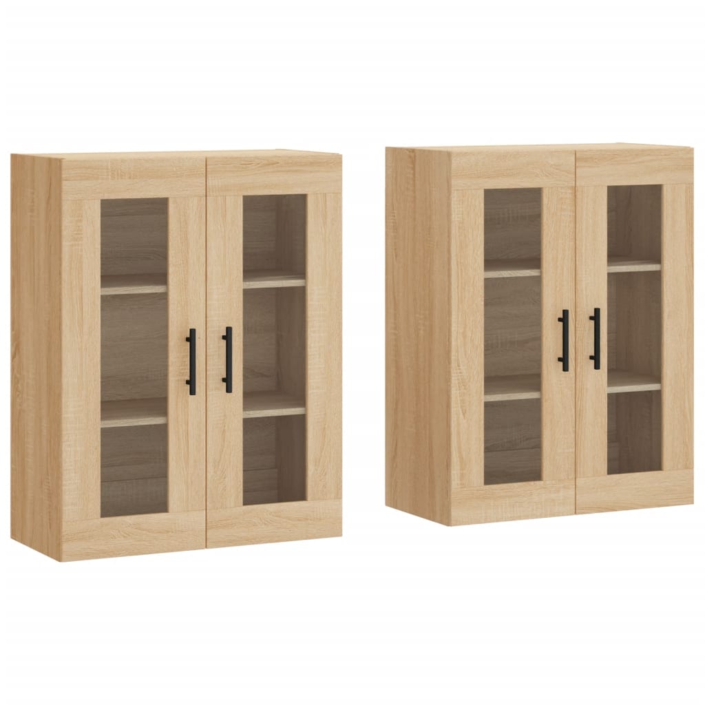 Wall Mounted Cabinets 2 pcs Sonoma Oak Engineered Wood