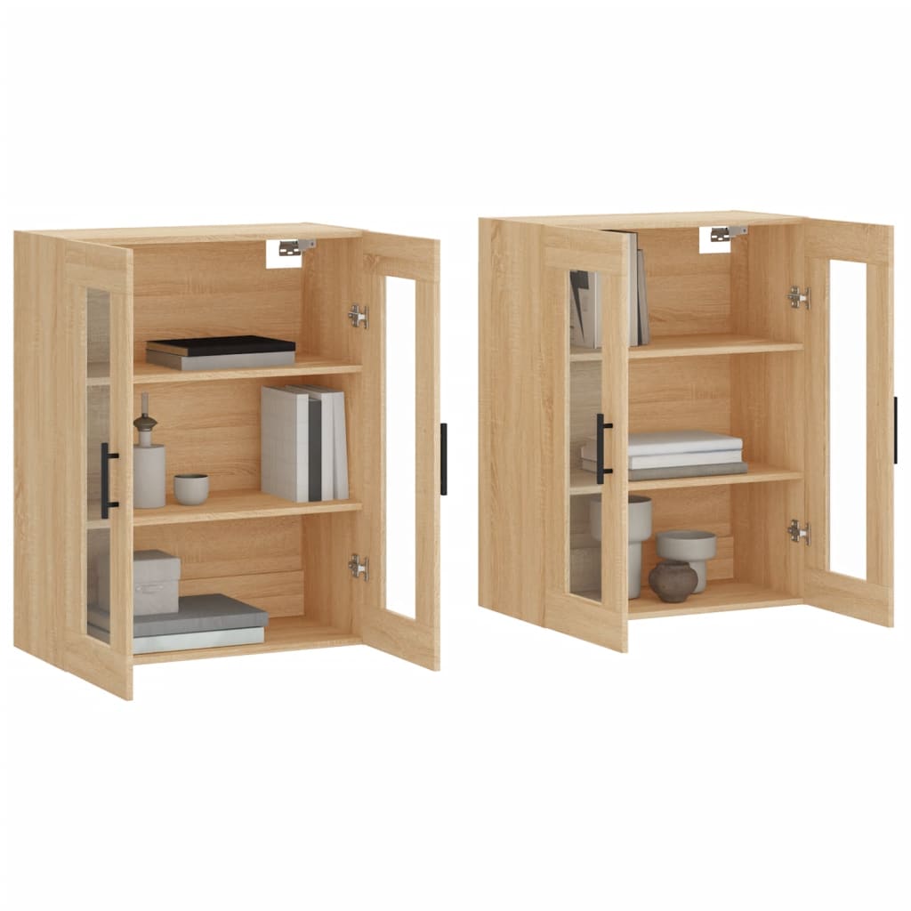 Wall Mounted Cabinets 2 pcs Sonoma Oak Engineered Wood