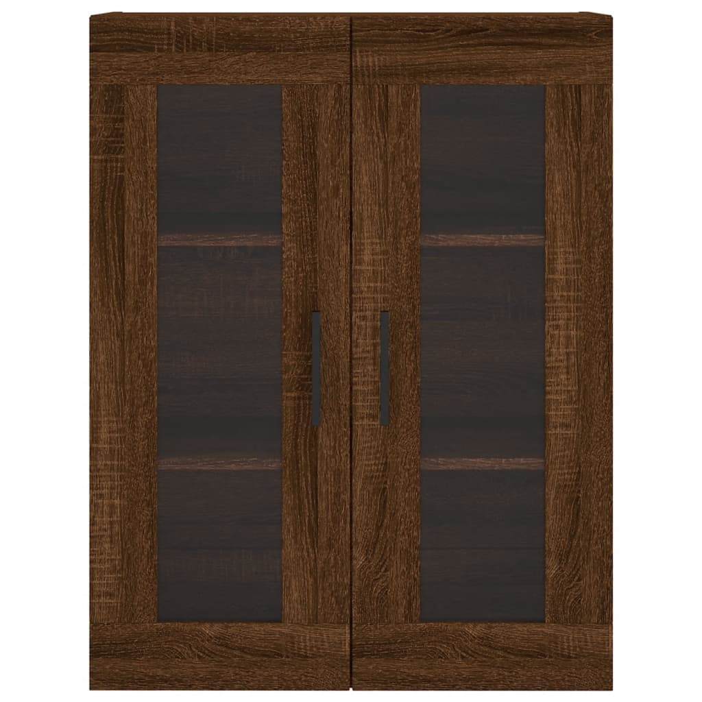 Wall Mounted Cabinets 2 pcs Brown Oak Engineered Wood