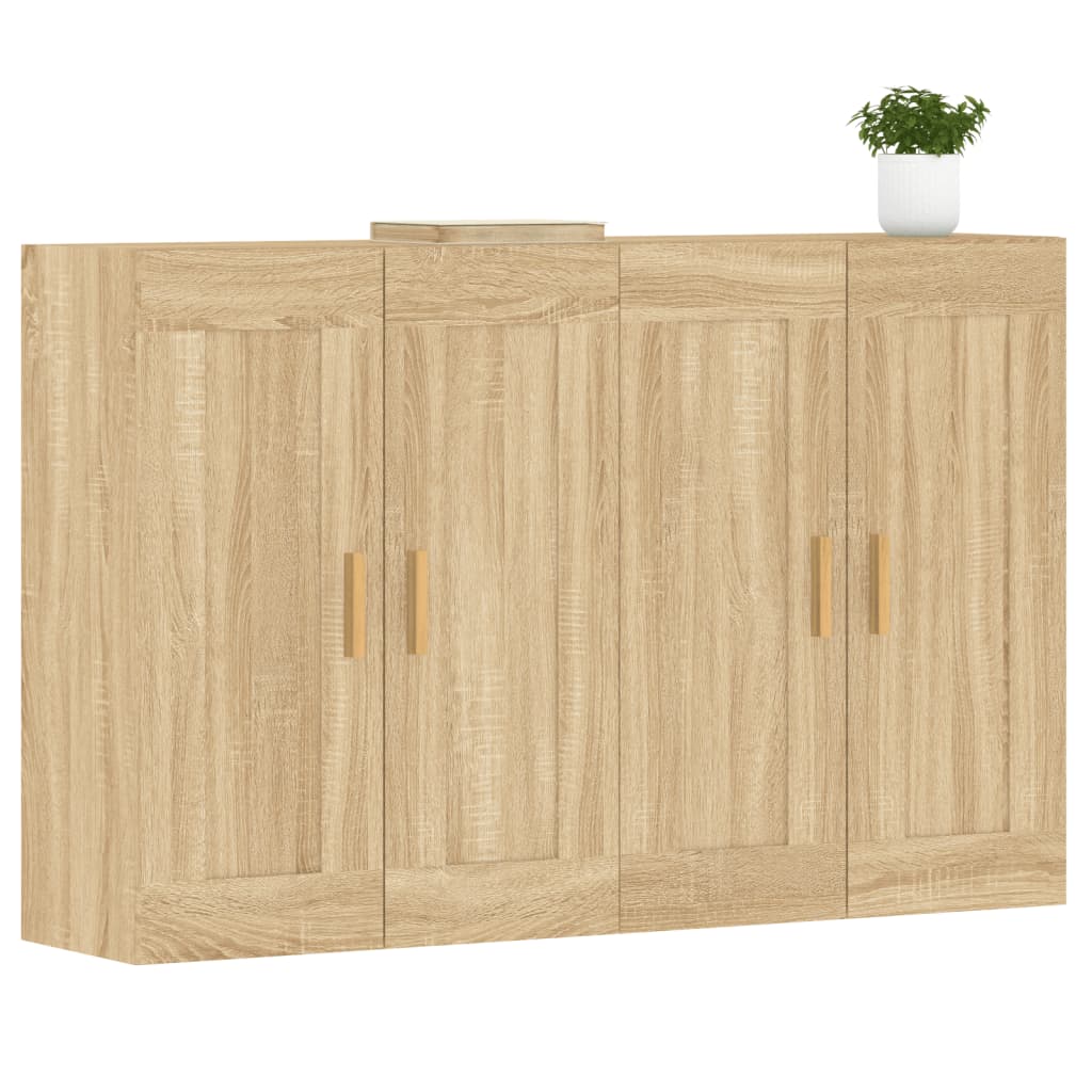 Wall Mounted Cabinets 2 pcs Sonoma Oak Engineered Wood