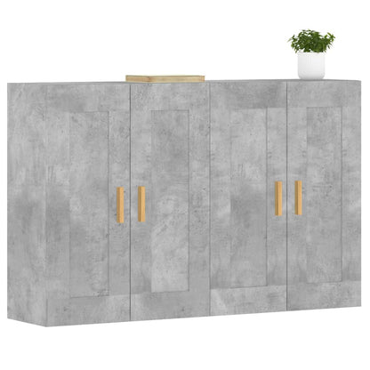 Wall Mounted Cabinets 2 pcs Concrete Grey Engineered Wood