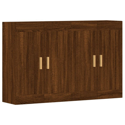 Wall Mounted Cabinets 2 pcs Brown Oak Engineered Wood