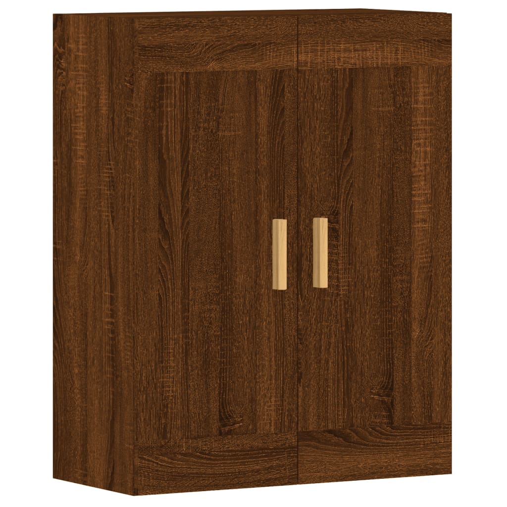 Wall Mounted Cabinets 2 pcs Brown Oak Engineered Wood