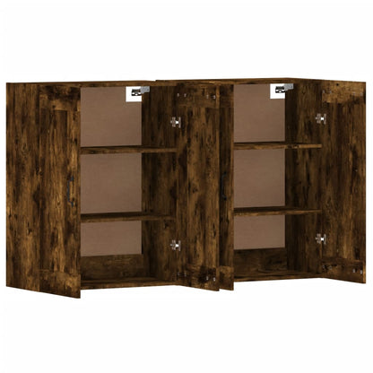 Wall Mounted Cabinets 2 pcs Smoked Oak Engineered Wood