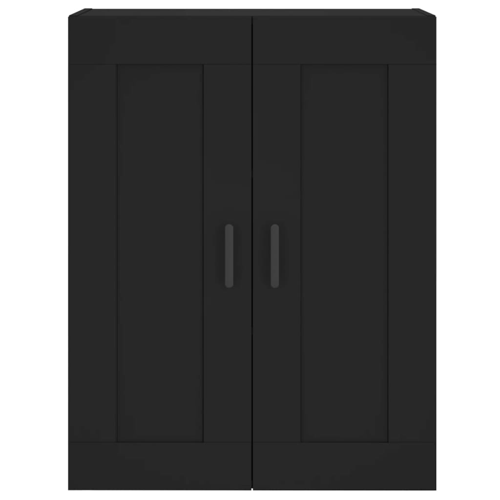 Wall Mounted Cabinets 2 pcs Black Engineered Wood