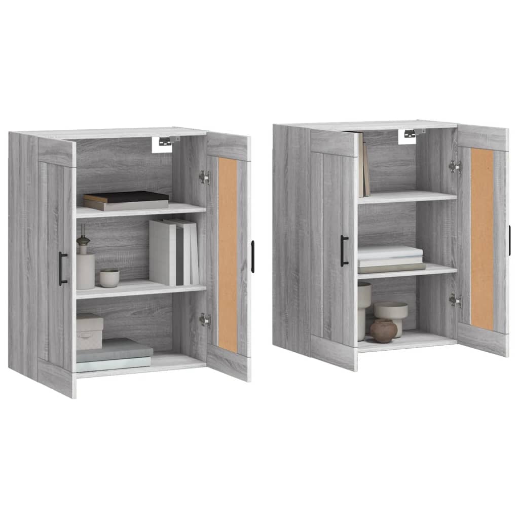 Wall Mounted Cabinets 2 pcs Grey Sonoma Engineered Wood