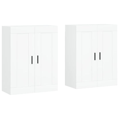 Wall Mounted Cabinets 2 pcs White Engineered Wood