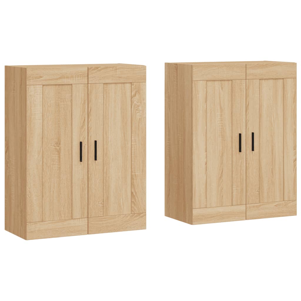 Wall Mounted Cabinets 2 pcs Sonoma Oak Engineered Wood