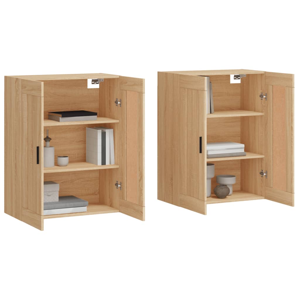 Wall Mounted Cabinets 2 pcs Sonoma Oak Engineered Wood