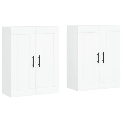 Wall Mounted Cabinets 2 pcs White Engineered Wood