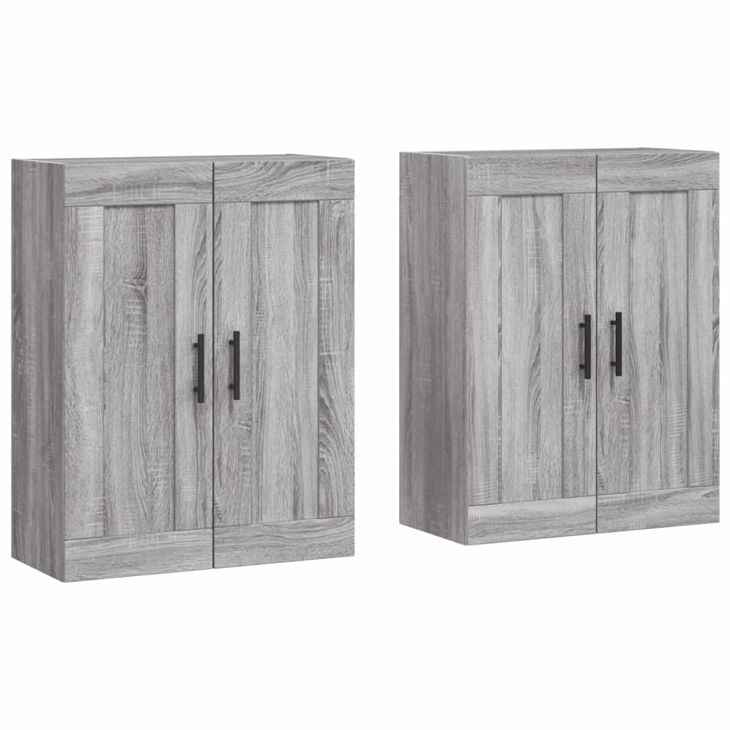 Wall Mounted Cabinets 2 pcs Grey Sonoma Engineered Wood