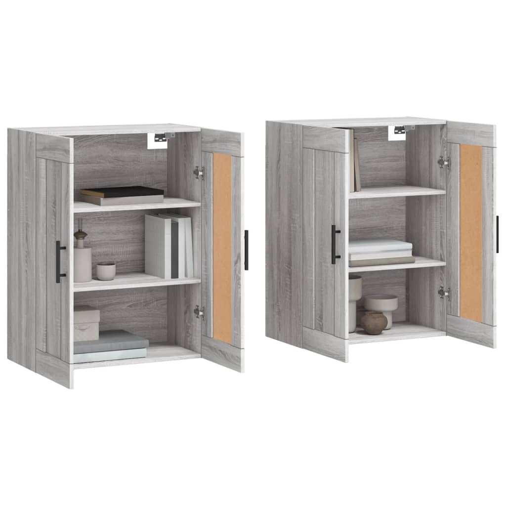 Wall Mounted Cabinets 2 pcs Grey Sonoma Engineered Wood