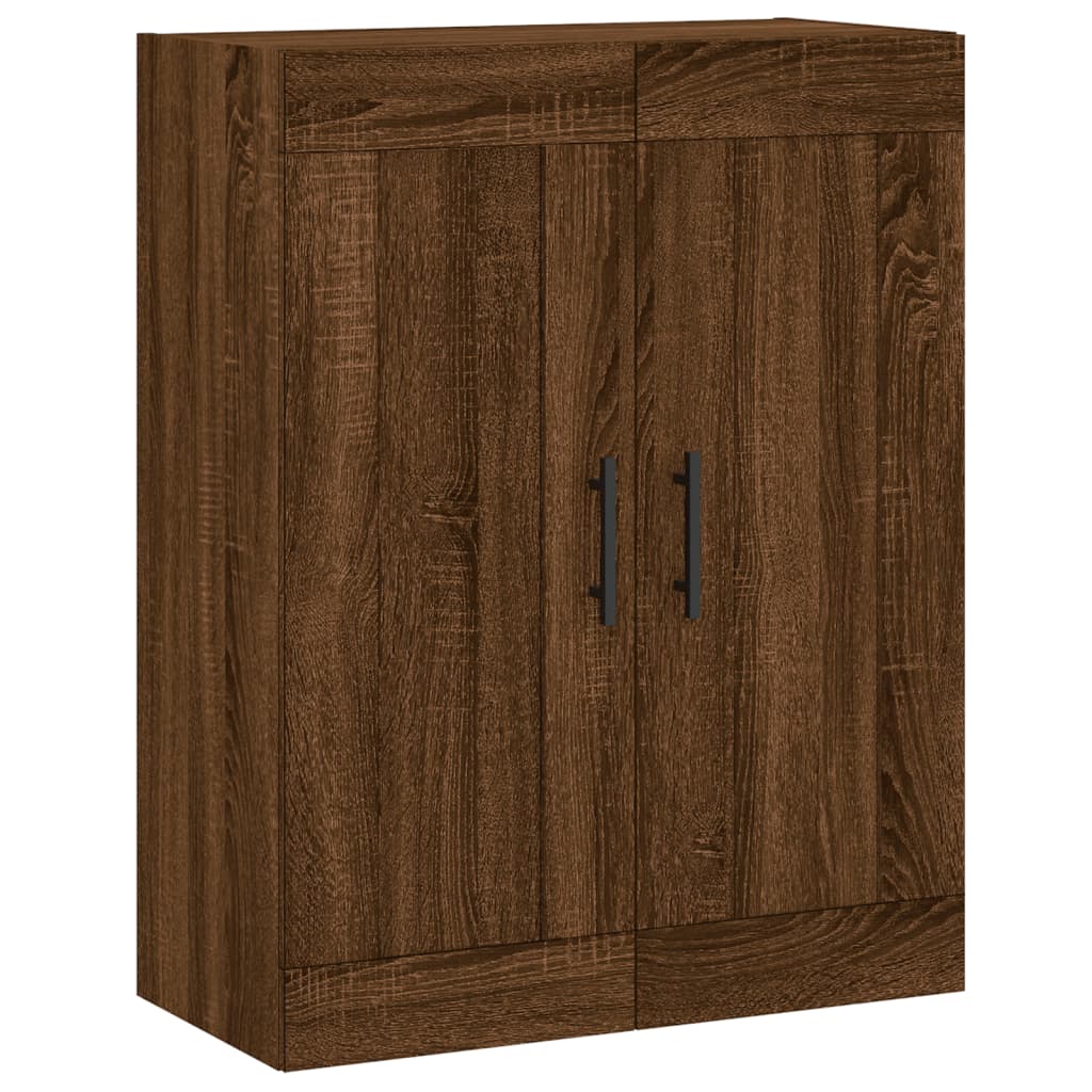 Wall Mounted Cabinets 2 pcs Brown Oak Engineered Wood