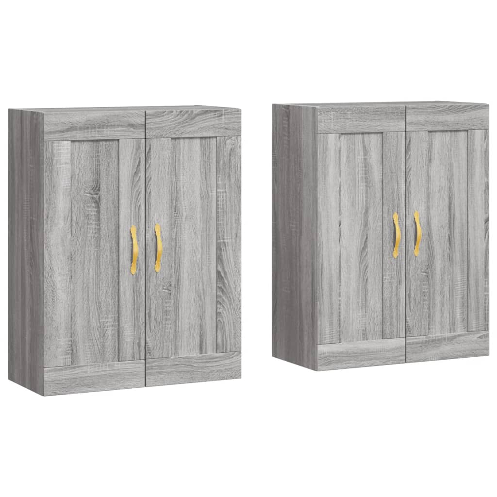 Wall Mounted Cabinets 2 pcs Grey Sonoma Engineered Wood