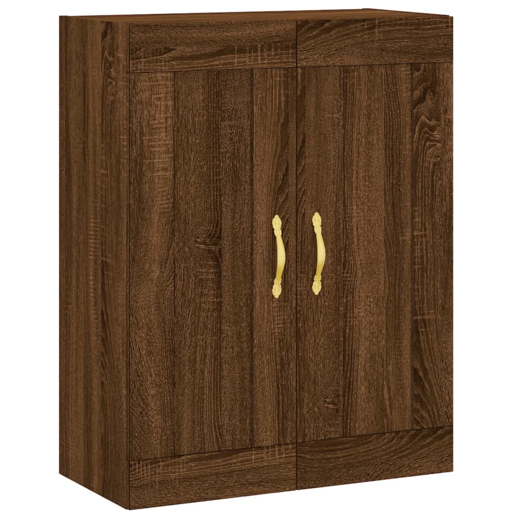 Wall Mounted Cabinets 2 pcs Brown Oak Engineered Wood